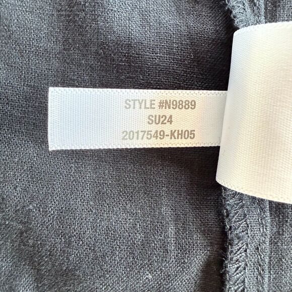 NWT Madewell Linen-Blend Cross-Back Sleeveless Top in True Black Size 0 - Picture 11 of 13